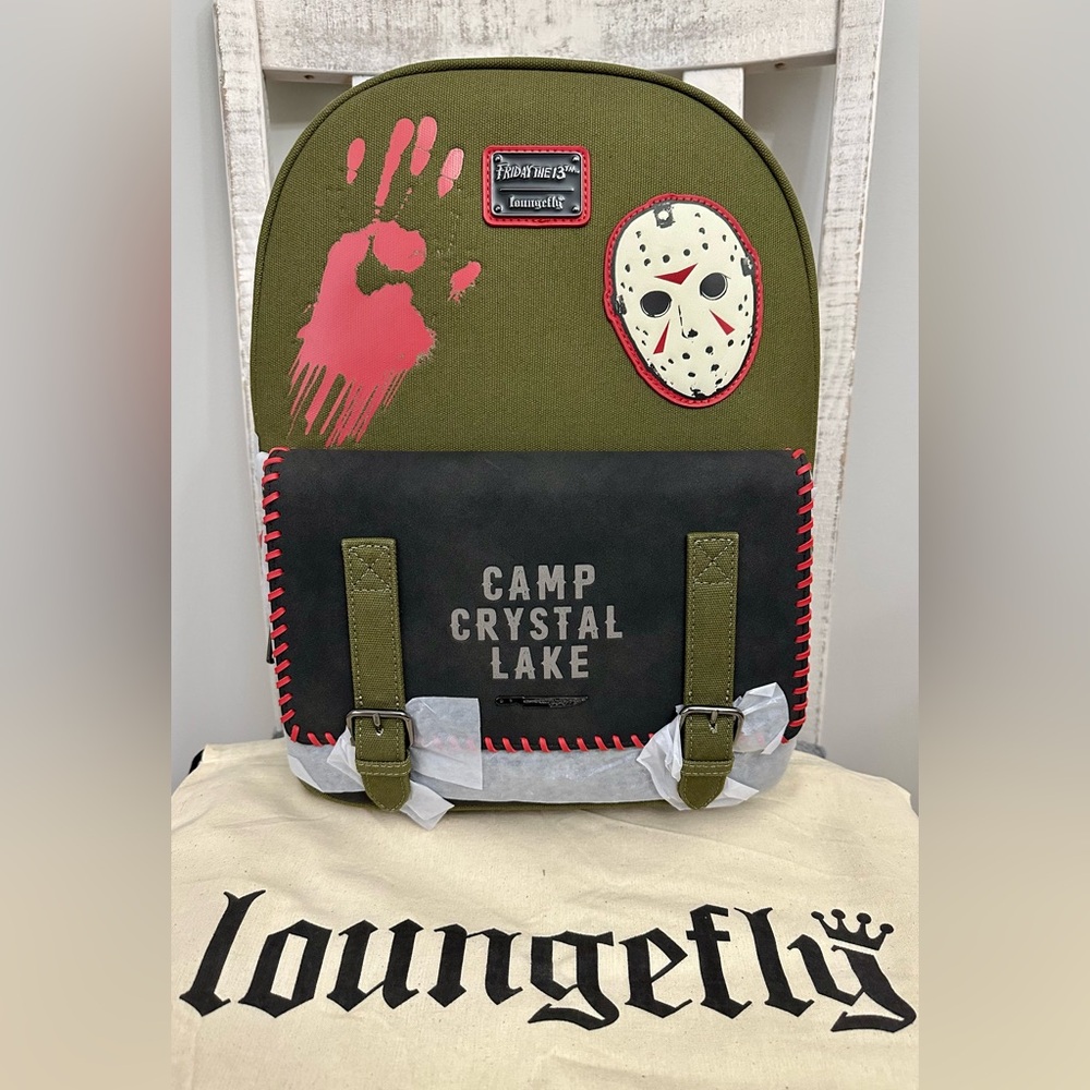 Loungefly Friday the 13th Camp Crystal Lake Canvas Full-Size Backpack